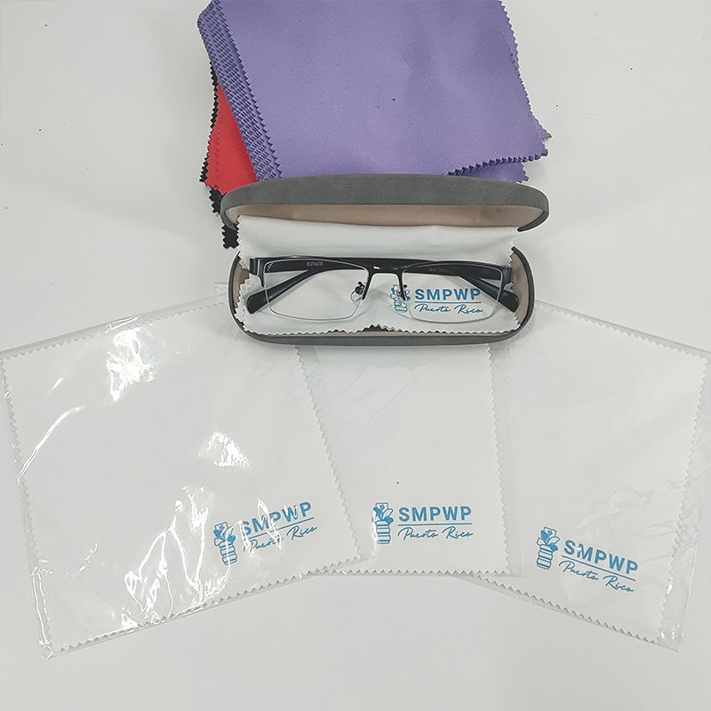 Custom Logo Heat Transfer Printing Microfiber Cleaning Glasses Cloth With Opp Bag, Customized Microf