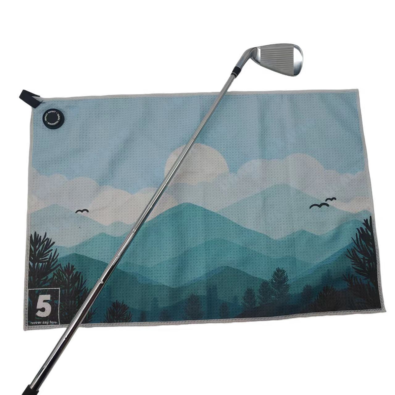 personalized players microfibre golf towel sublimation custom logo microfiber golf towel design